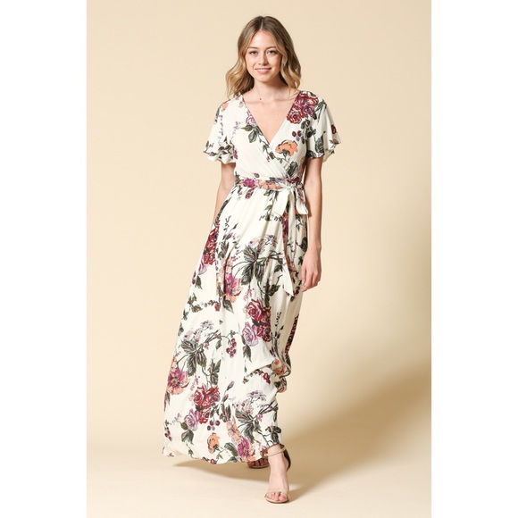 🌿 Through The Gardens Floral Maxi Dress - Picture 3 of 8